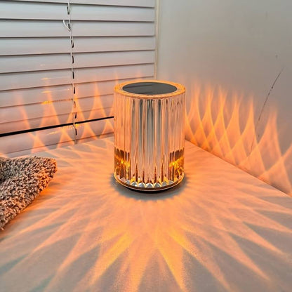 Portable USB Rechargeable RGB Lighting Crystal Touch Control Table Lamp